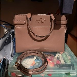 Kate spade taupe satchel medium